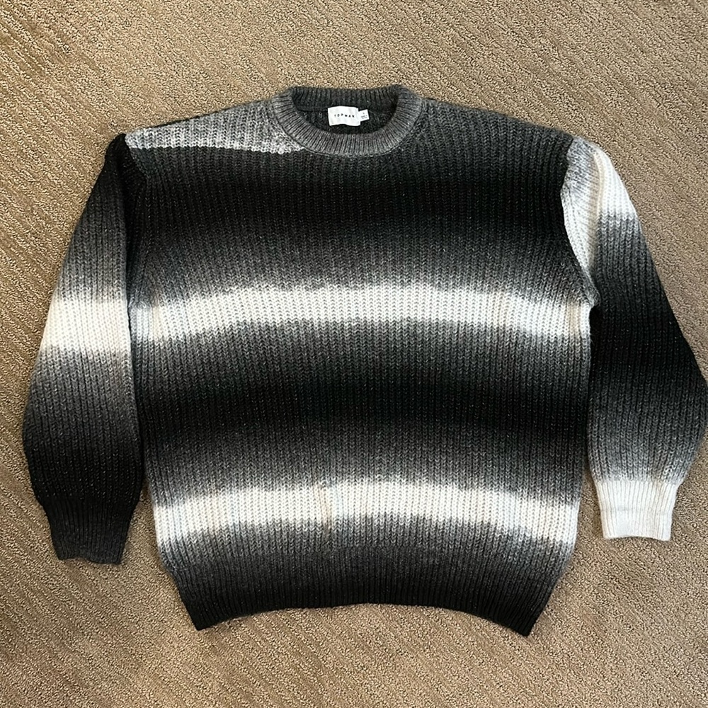Topman Black & White Large Sweater
